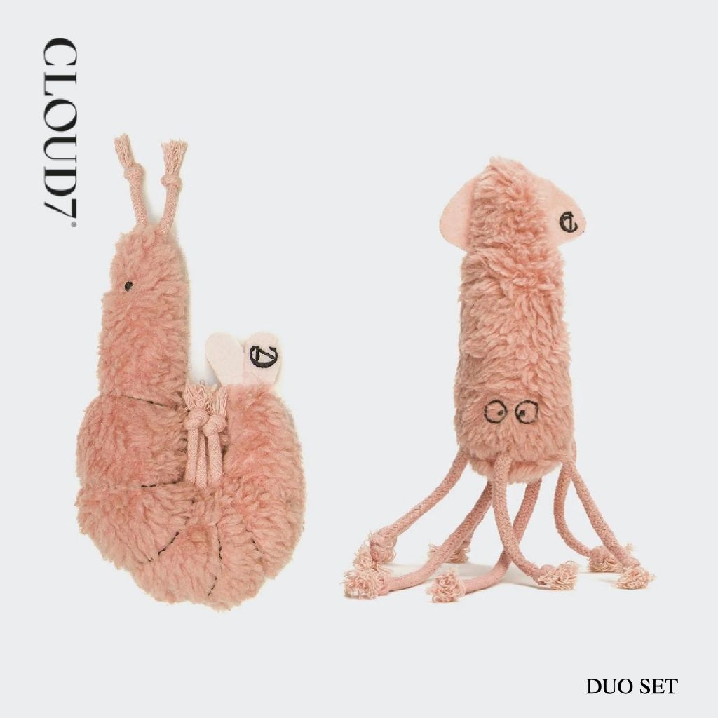 德國 Cloud7 玩具雙件組 | LTTL 寵物玩具 — 魷魚 Carl + 蝦子 Susi