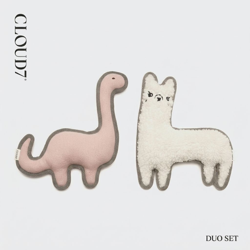 德國 Cloud7 玩具雙件組｜羊駝 Lotte + 恐龍 Ole